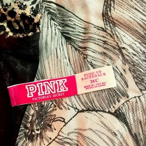 36/c leaped and black halter top bra